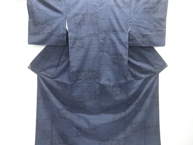 JAPANESE KIMONO / SILK / YUKI TSUMUGI / WOVEN LEAVES